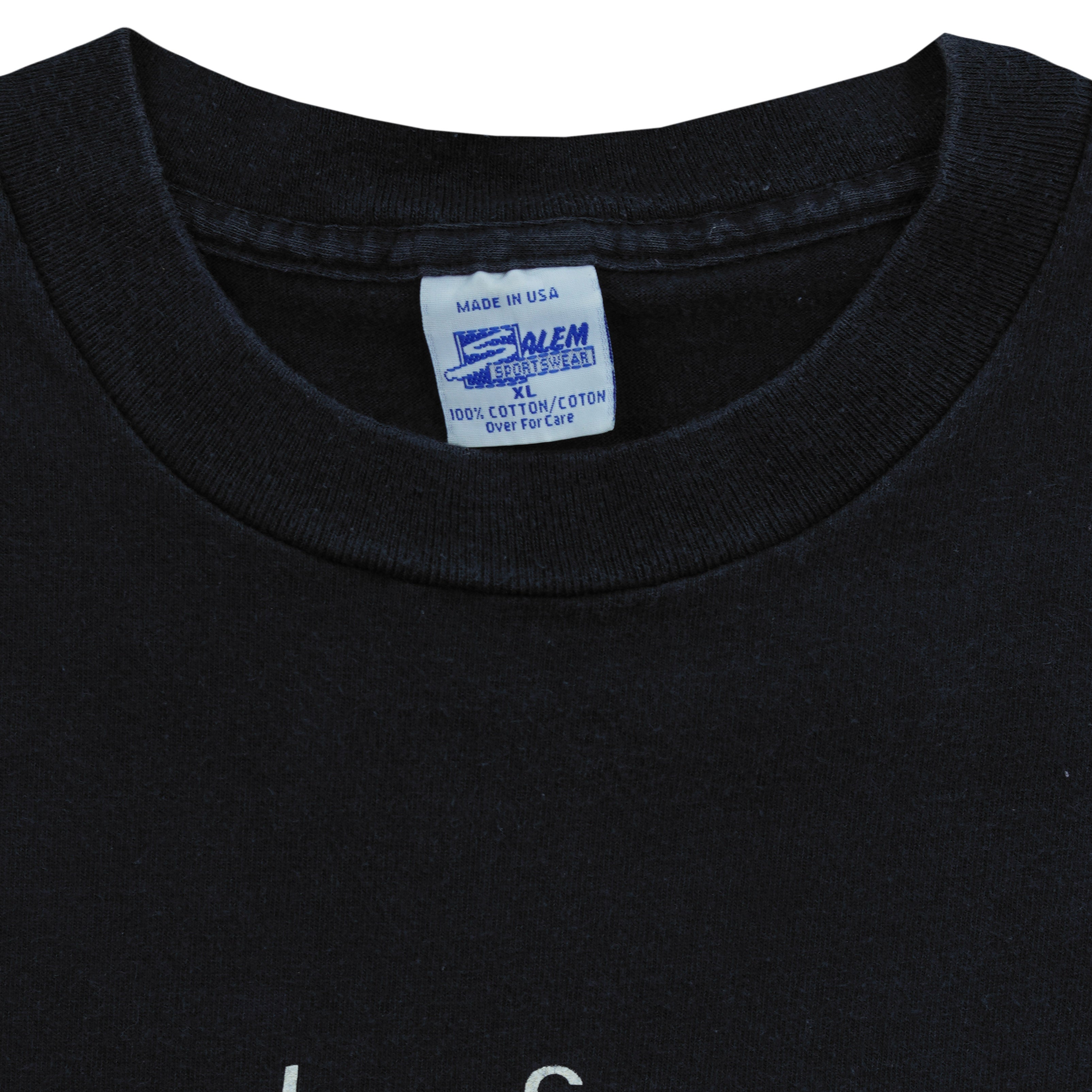 Salem Sportswear X-Large label inside the black Bears T-shirt