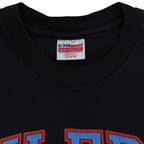 Hanes Heavyweight Large label inside the black Oilers T-shirt