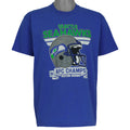 Blue Seattle Seahawks NFL T-shirt front with 1988 AFC Western Division Champions helmet graphic by Screen Stars