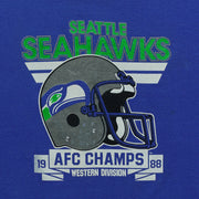 Close-up of the faded Seahawks AFC Western Division champions artwork