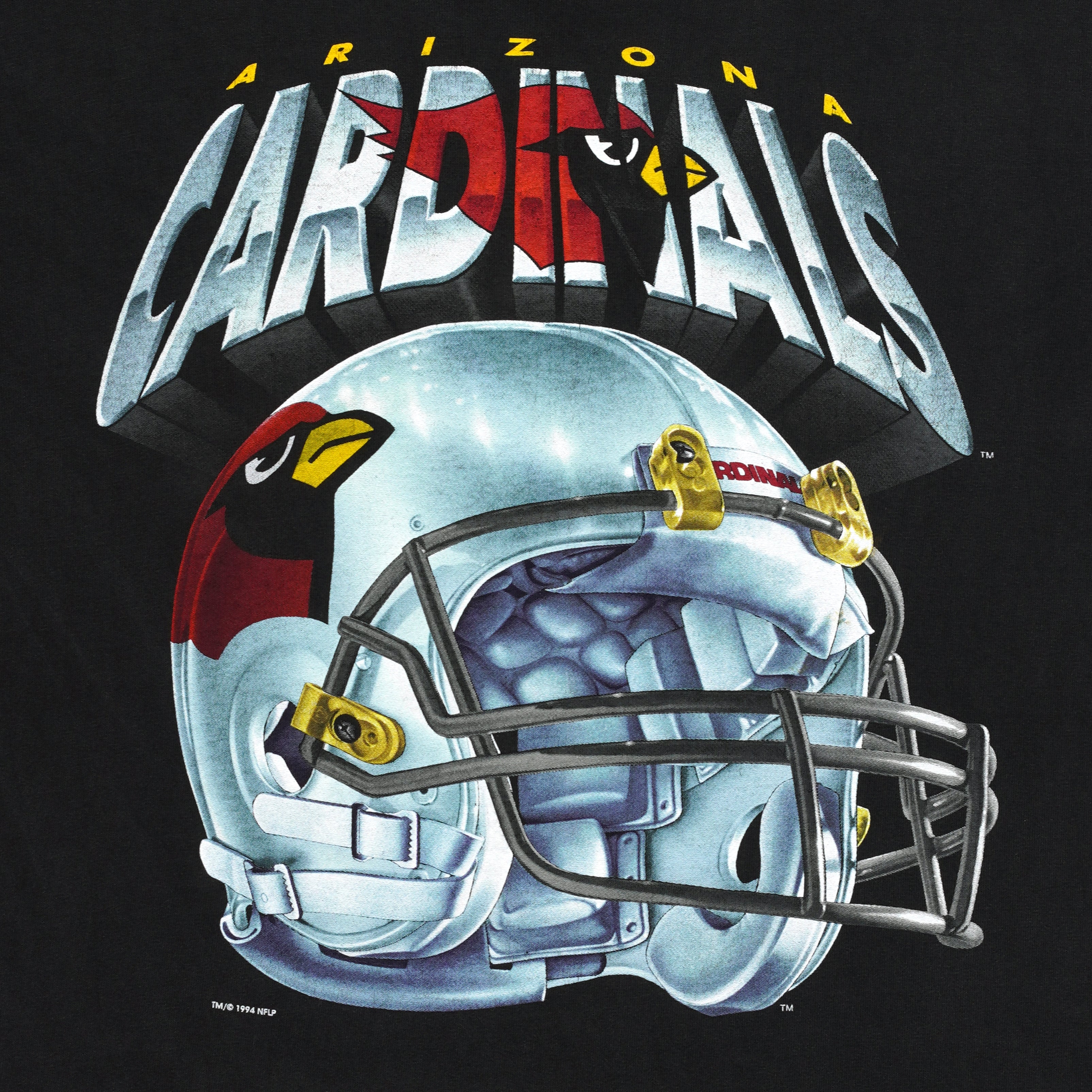 Close-up of the 1994 Arizona Cardinals helmet artwork