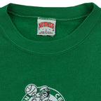 Nutmeg Mills Medium neck label inside the Celtics sweatshirt