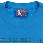 Lee Sport Large neck label inside the blue Panthers sweatshirt