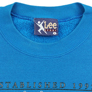 Lee Sport Large neck label inside the blue Panthers sweatshirt