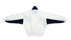 Adidas -  White with Blue & Green Stripes Windbreaker 1990s Large Vintage Retro