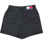 Tommy Hilfiger - Black Jean Shorts 1990s Womens 8