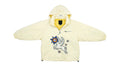 Vintage (Kensho Abe) - Cream 1/4 Zip Spell-Out Hooded Jacket 1990s Large Vintage Retro