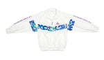 Le Coq Sportif - White & Blue Spell-Out Windbreaker 1990s Medium Vintage Retro