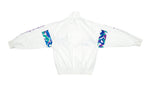 Le Coq Sportif - White & Blue Spell-Out Windbreaker 1990s Medium Vintage Retro