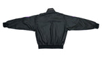 Champion - Black Bomber Jacket with Funky Logo Arm Patches 1990s Large