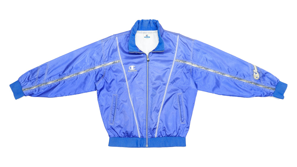 Champion - Periwinkle Blue Bomber Jacket 1990s O (Large)