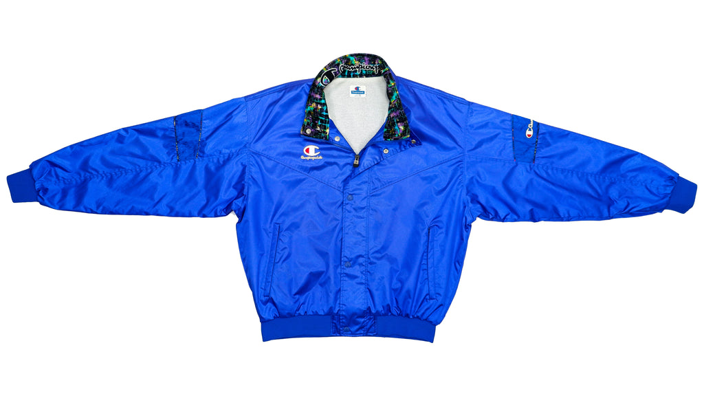 Champion - Royal Blue Bomber Jacket 1990s XO (Large)