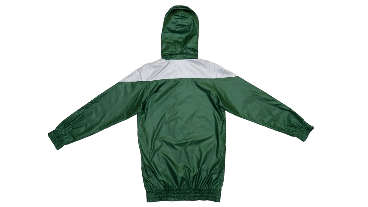 Reebok - Green and Silver Big Logo Windbreaker X-Small