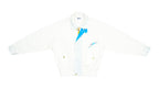 FILA - White FILA Sport Biella Italia Bomber Jacket with Yellow Zipper Detail 1990s Medium