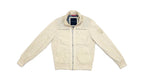 Tommy Hilfiger - Beige Zip Up Harrington Jacket Medium Vintage Retro