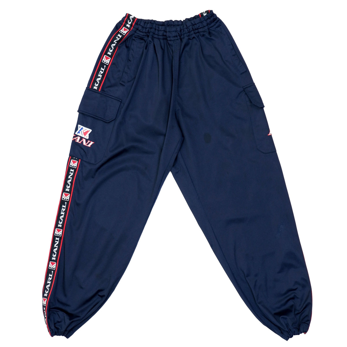 Karl Kani - Blue Nylon Track Pants 1990s Medium