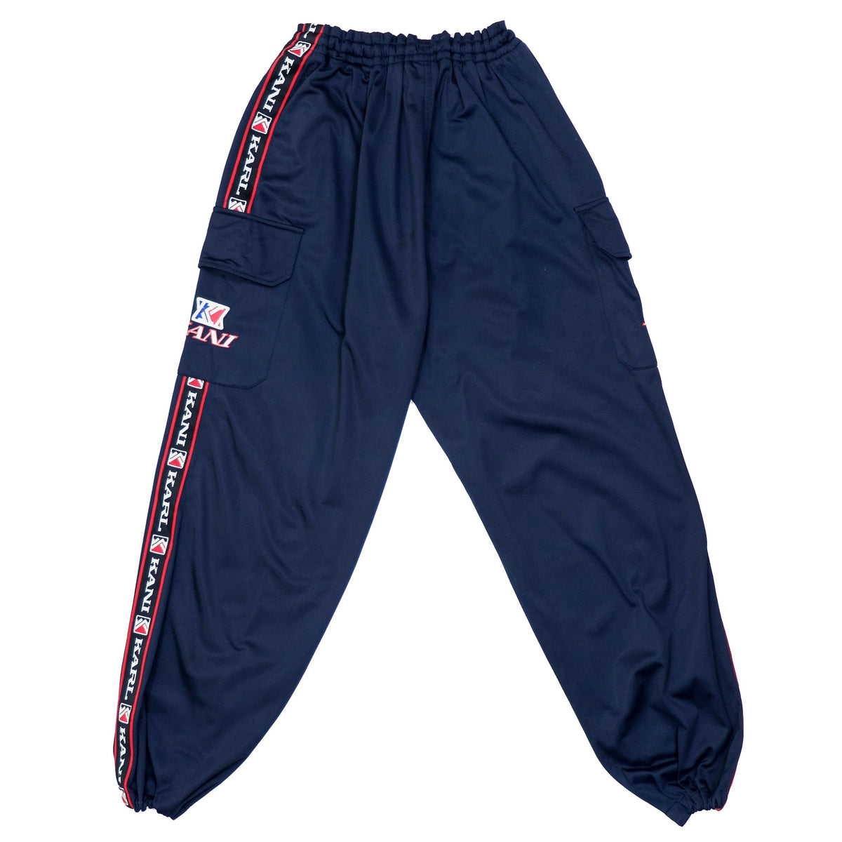 Karl Kani - Blue Nylon Track Pants 1990s Medium