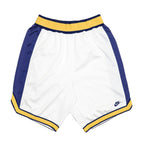 Nike - White with Yellow & Blue Line Shorts 1990s X-Large Vintage Retro