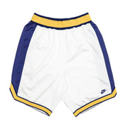Nike - White with Yellow & Blue Line Shorts 1990s X-Large Vintage Retro