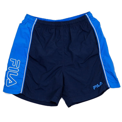 FILA - Blue Two-Tone Track Shorts 1990s Medium