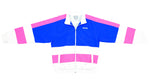 Asics - Blue, White & Pink Colorblock Windbreaker 1990s Medium Vintage Retro
