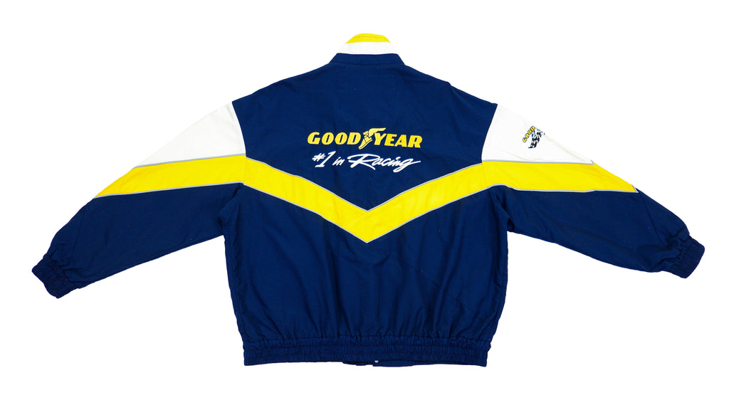Vintage (Goodyear) - Blue Spell-Out Racing Jacket 1990s X-Large Vintage Retro