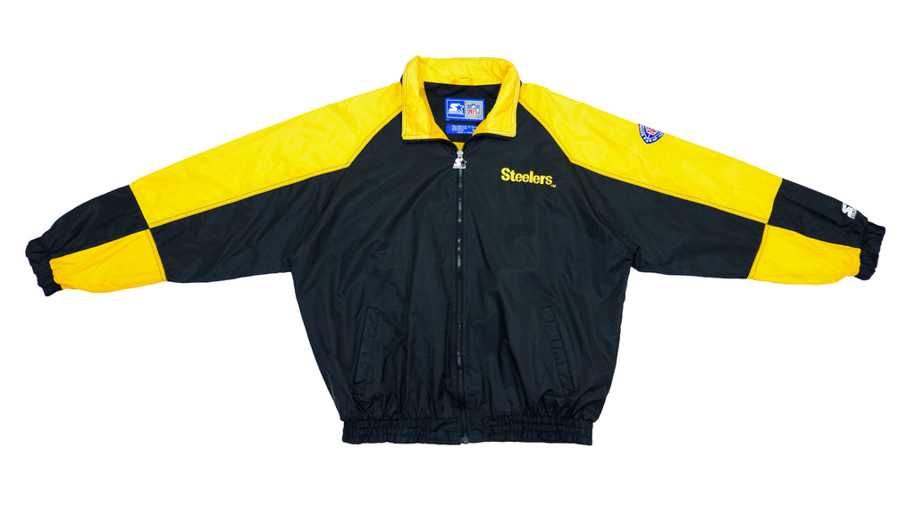 Starter - Pittsburgh Steelers Windbreaker 1990s X-Large Vintage Retro Football