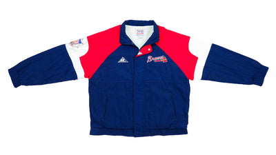 MLB (Apex One) - Atlanta Braves Spell-Out Windbreaker 1990s X-Large
