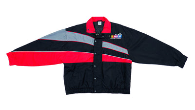 NASCAR - Black & Red Spell-Out Jacket 1990s Large