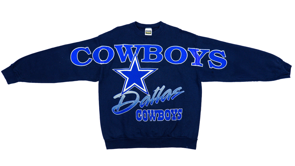 NFL (Tultex) - Dallas Cowboys Spell-Out Sweatshirt 1990s Large Vintage Retro Football