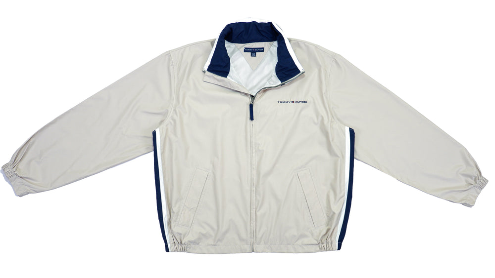 Tommy Hilfiger - Beige Lightweight Jacket X-Large Vintage Retro