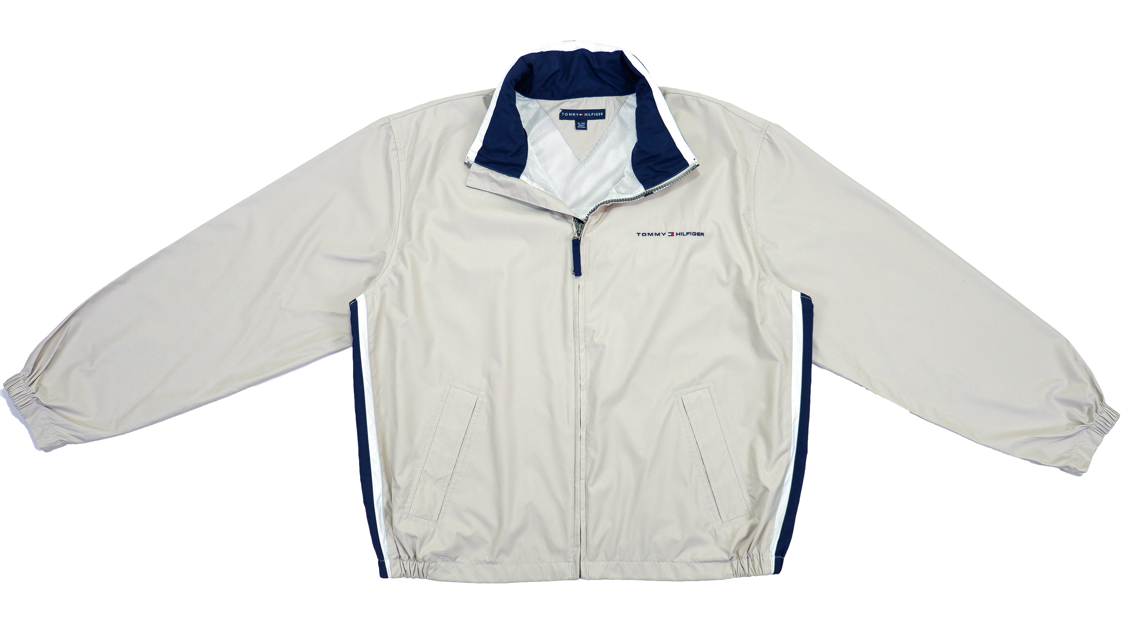 Tommy Hilfiger - Beige Lightweight Jacket X-Large Vintage Retro
