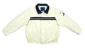 Nautica - Beige with Blue Competition Sailing Jacket 1990s Large Vintage Retro