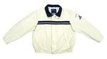 Nautica - Beige with Blue Competition Sailing Jacket 1990s Large Vintage Retro