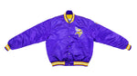 Starter - Minnesota Vikings  Big Logo Satin Jacket 1990s Large Vintage Retro Football