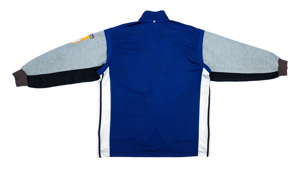 Adidas - Blue & Grey Tear-Away Track Jacket 1990s Large Vintage Retro