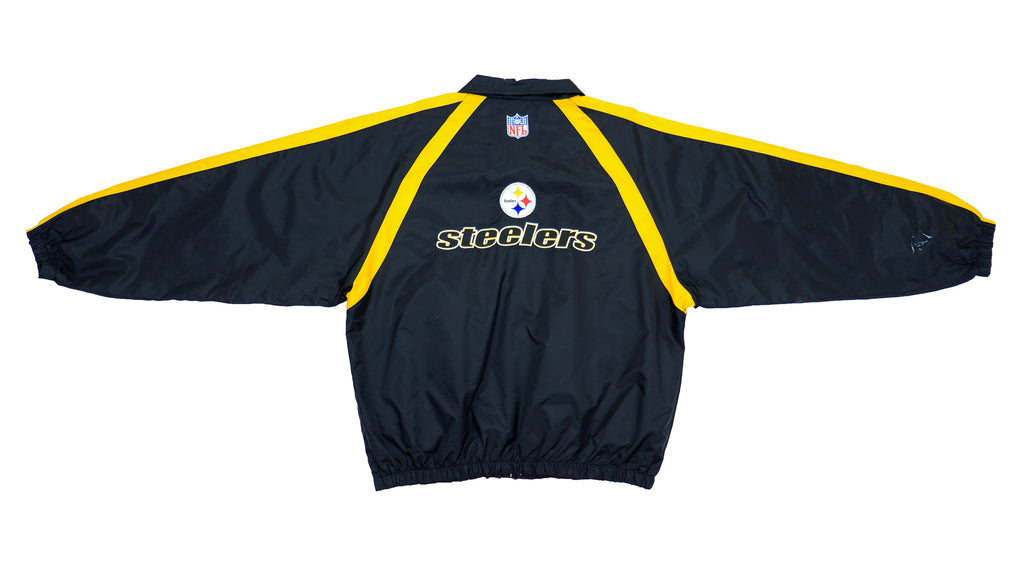 Reebok - Pittsburgh Steelers Spell-Out Windbreaker Large Vintage Retro Football