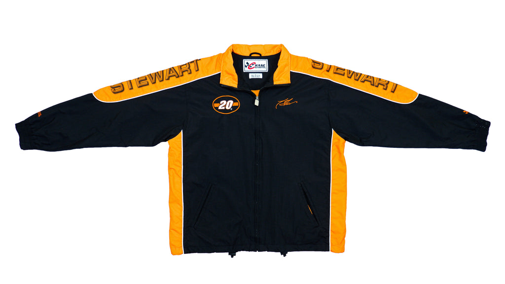 NASCAR (Chase) - Black & Orange Tony Stewart #20 Racing Jacket 2000s Large Vintage Retro Racing