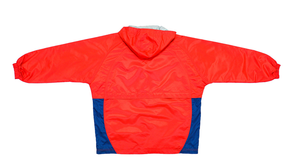 Nike - Red Hooded Windbreaker 1990s Large Vintage Retro