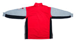 Adidas - Red & Grey Tear-Away Track Jacket 1990s Large Vintage Retro