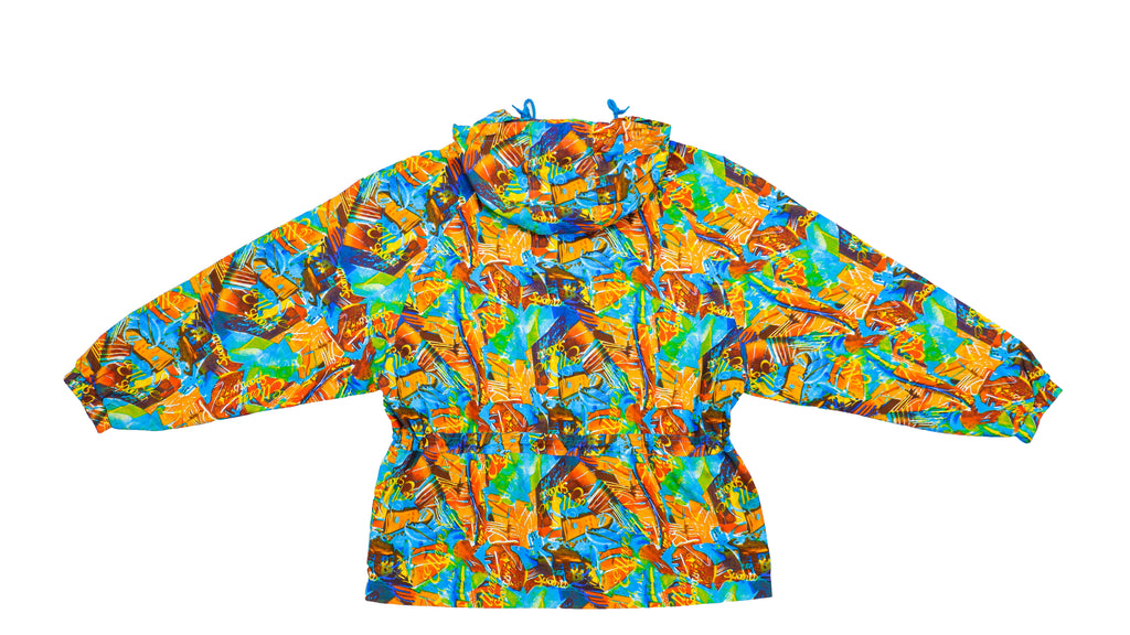 Ellesse - Blue & Orange Crazy Pattern Ski Jacket 1990s Medium Vintage Retro