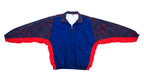 Nike - Blue & Red Patterned Windbreaker 1990s Medium Vintage Retro