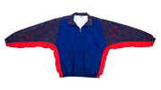 Nike - Blue & Red Patterned Windbreaker 1990s Medium Vintage Retro