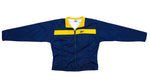 Reebok - Blue with Yellow Big Logo Windbreaker 1990s Medium Vintage Retro