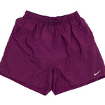 Nike - Burgundy Track Shorts 1990s Medium