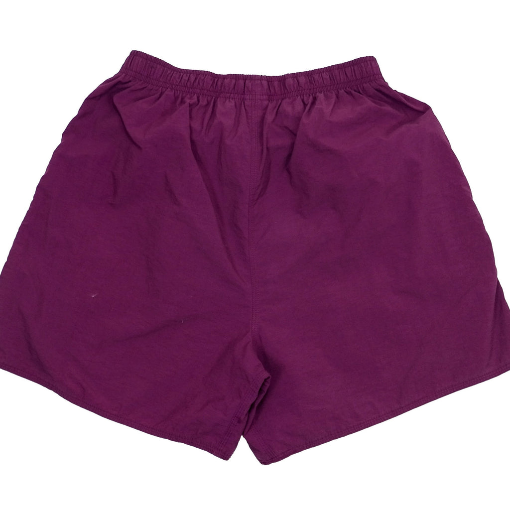 Nike - Burgundy Track Shorts 1990s Medium