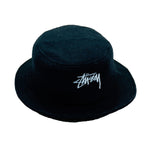 Stussy - Black Bucket Hat Fitted Vintage Retro
