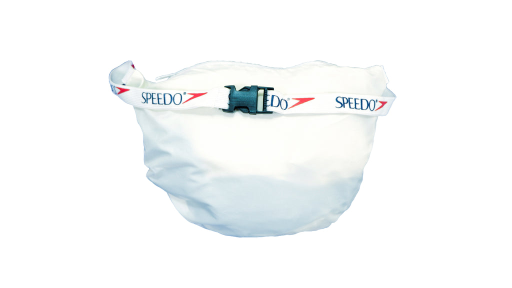 Speedo - Blue & White Packable Windbreaker 1990s X-Large Vintage Retro