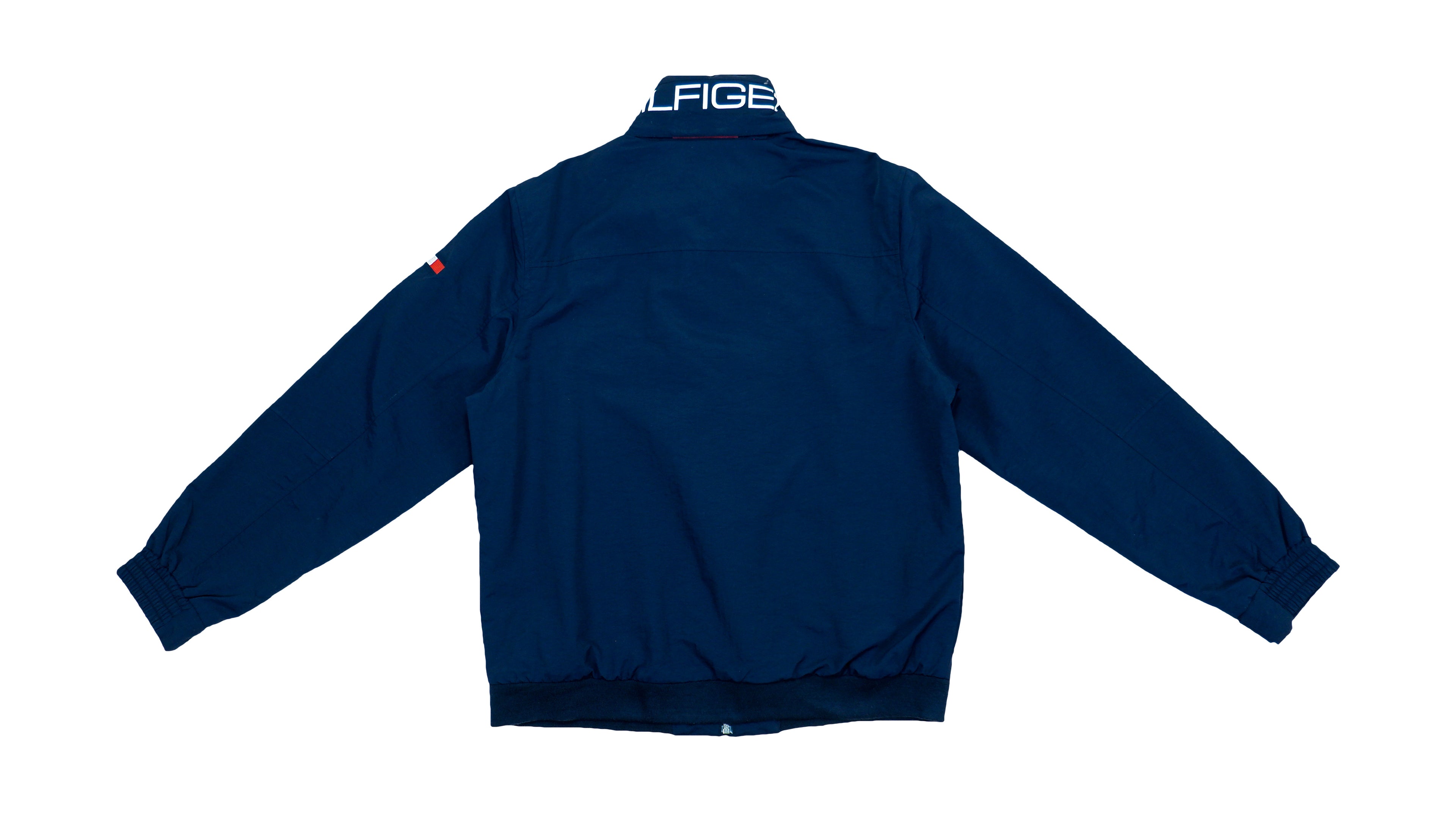 Tommy Hilfiger - Blue Harrington Spell-Out Jacket Medium Vintage Retro