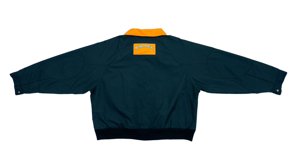 Vintage (Camel) - Black & Orange Screen Jacket 1990s X-Large Vintage Retro
